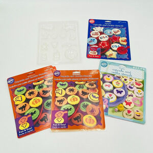 Halloween and other seasons Chocolate mold and Cupcake stensils Lot of 5